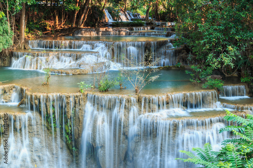 Waterfall Huay Mae Kamin  with beautiful