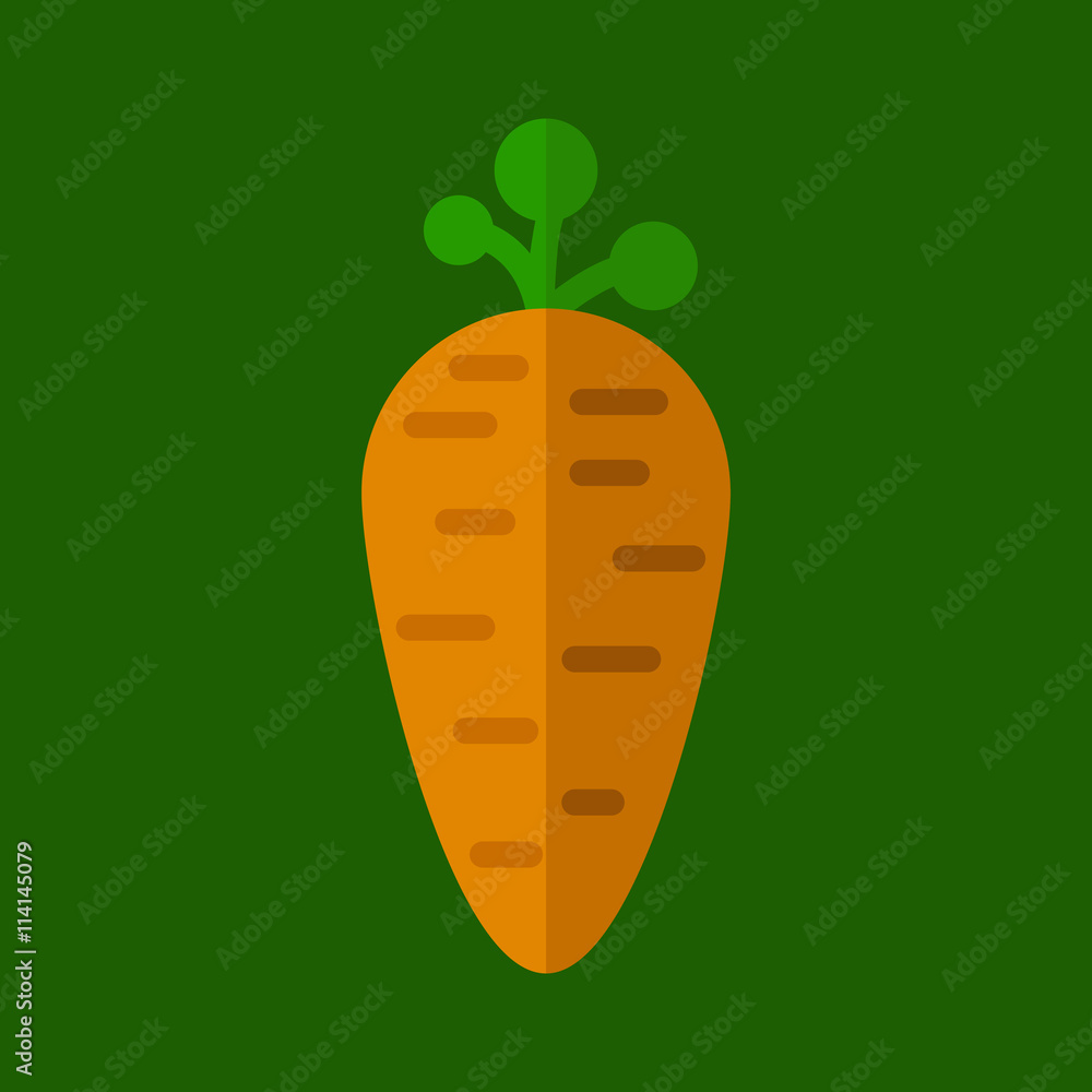 Simple vector carrot icon.