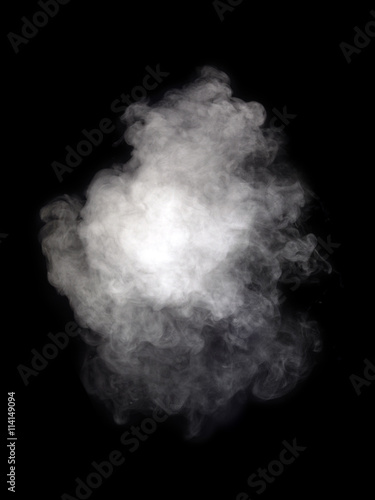 Abstract white colour smoke on black background