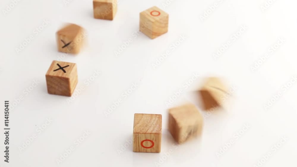 wooden block fall down to the white floor wooden block fall down to the white floor
