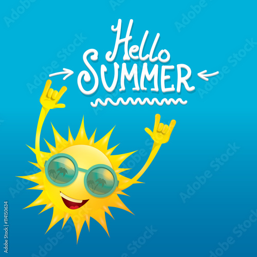 hello summer rock n roll poster. summer party