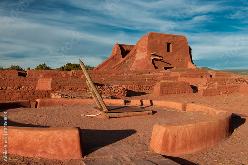 Ruins of the Pecos Pueblo Mission Church at Pecos National Historic Park near Pecos, New Mexico photo