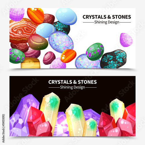 Crystal Stones And Rocks Banners photo