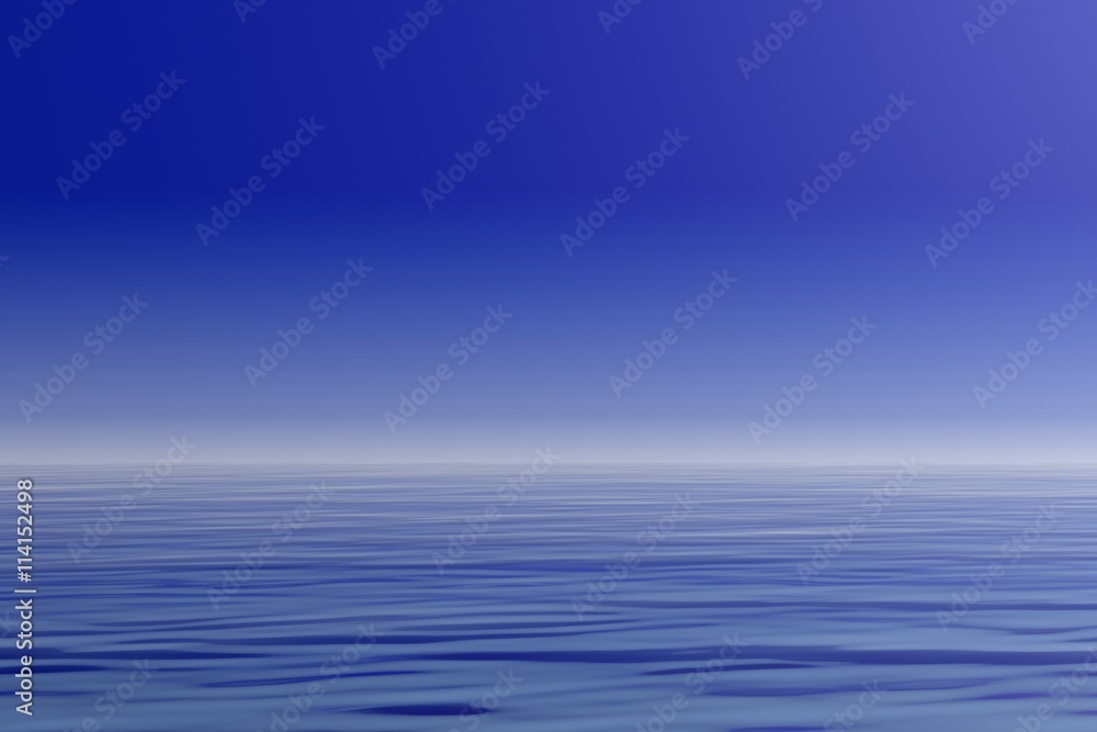 Blue sky and sea. 3d illustration