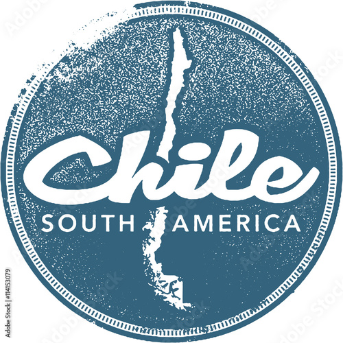 Chile South America Travel Stamp