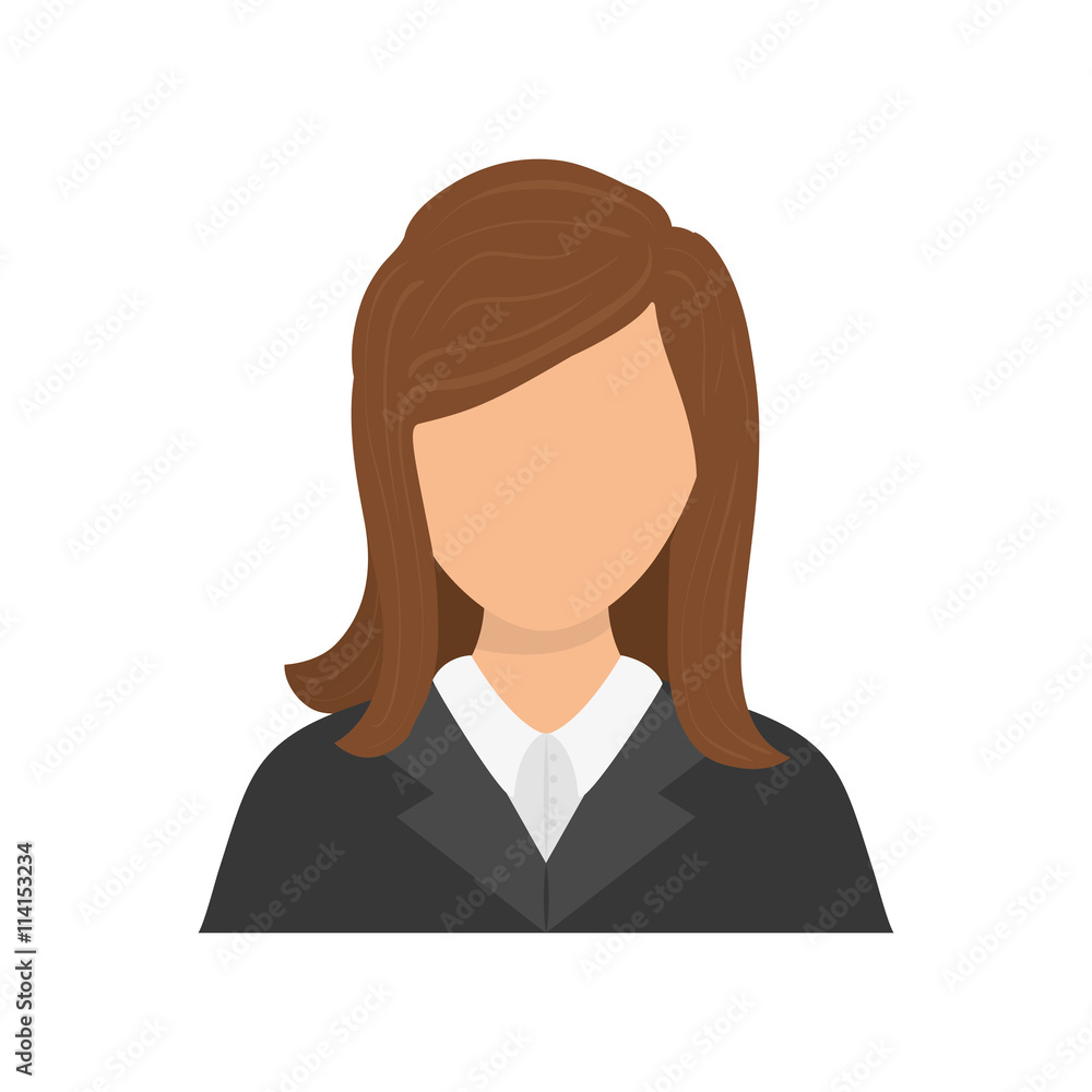 Avatar concept represented by woman person icon over flat and isolated background Avatar concept represented by woman person icon over flat and isolated background