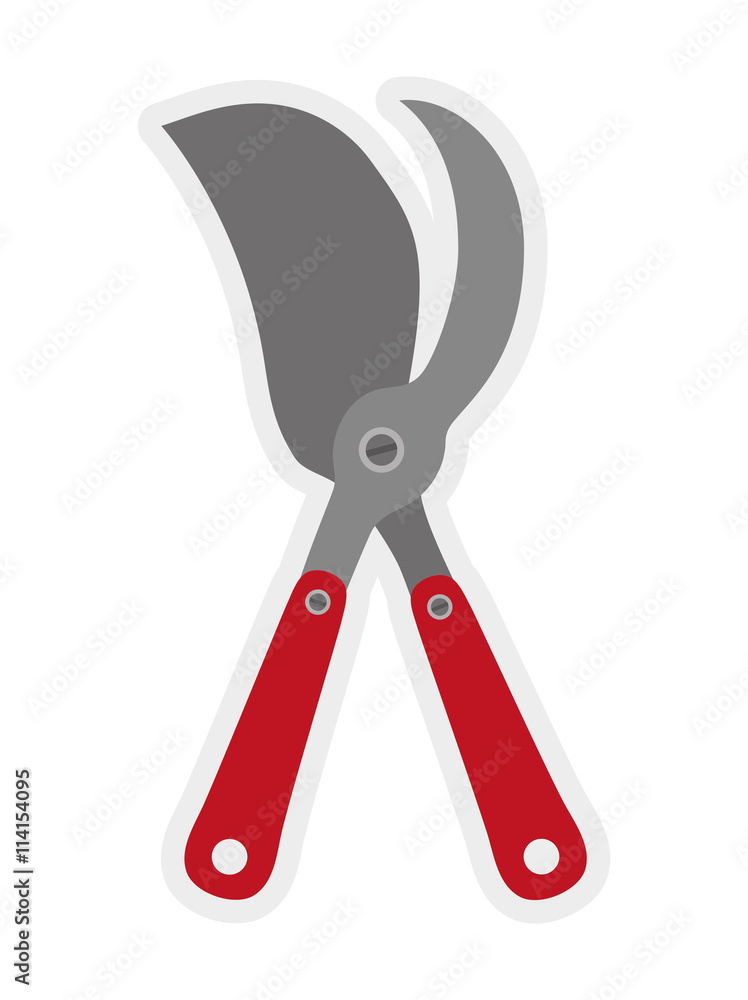 Scissors icon. Gardening design. Vector graphic Scissors icon. Gardening design. Vector graphic