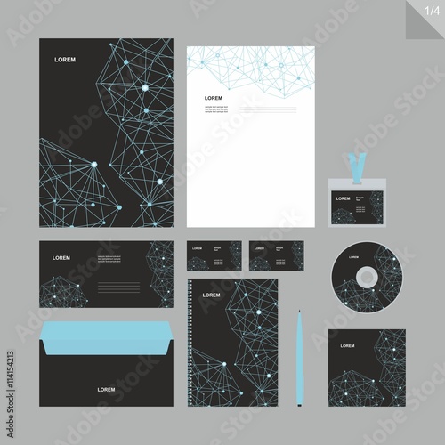 Corporate identity design vector - Stationery set design.