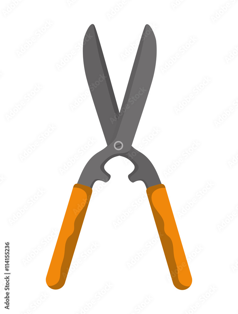 Scissors icon. Gardening design. Vector graphic Scissors icon. Gardening design. Vector graphic
