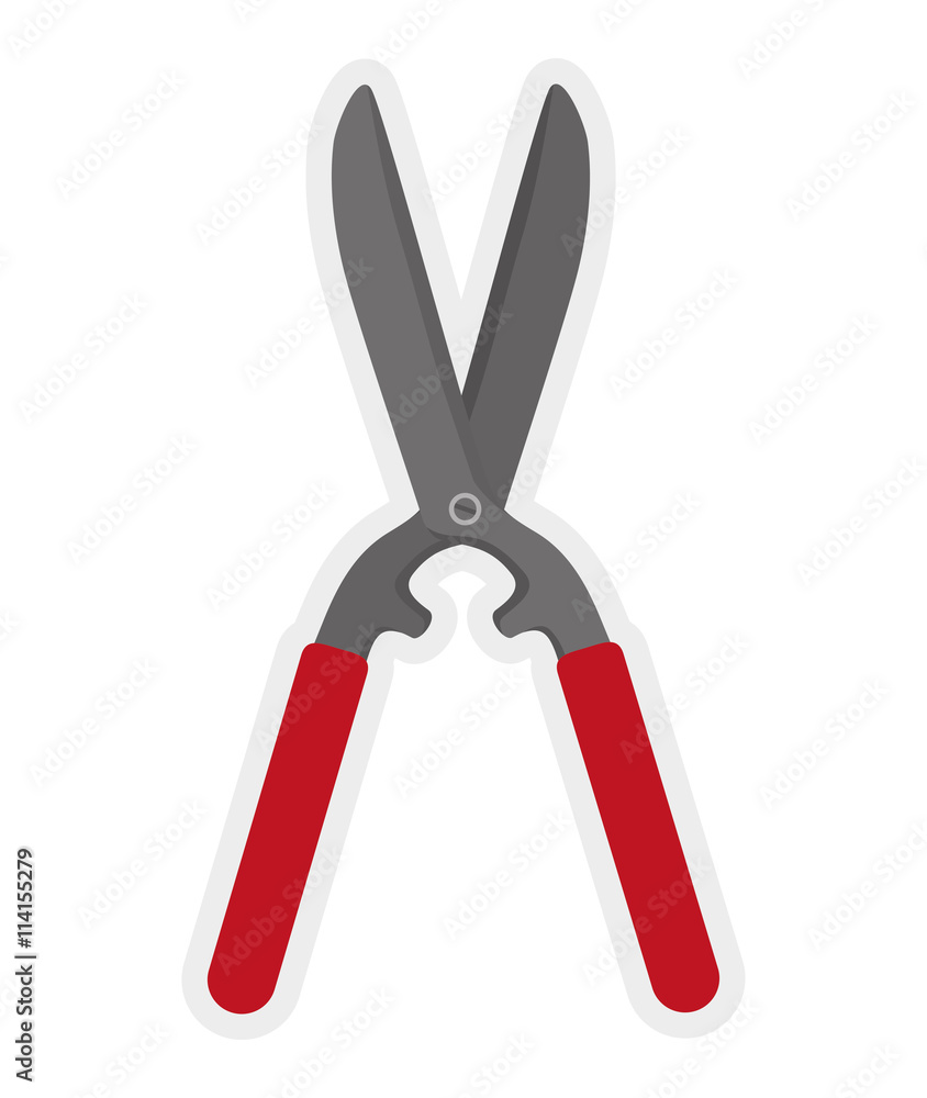 Scissors icon. Gardening design. Vector graphic Scissors icon. Gardening design. Vector graphic