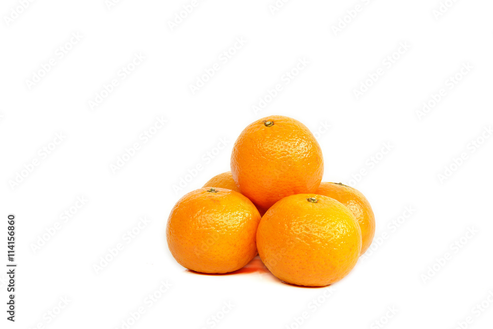 Oranges on white background. Oranges on white background.