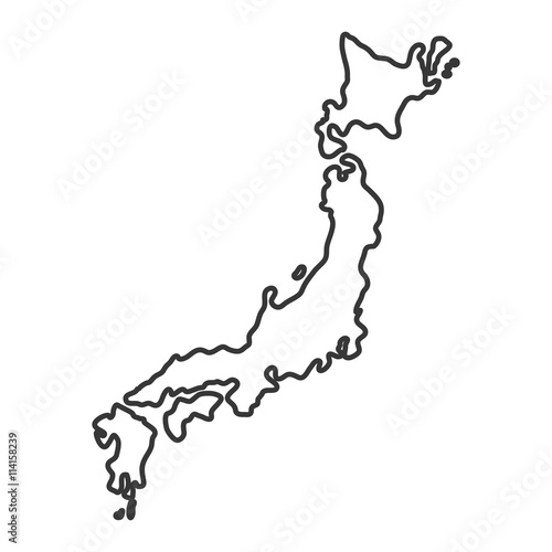 map icon. Japan culture. Vector graphic