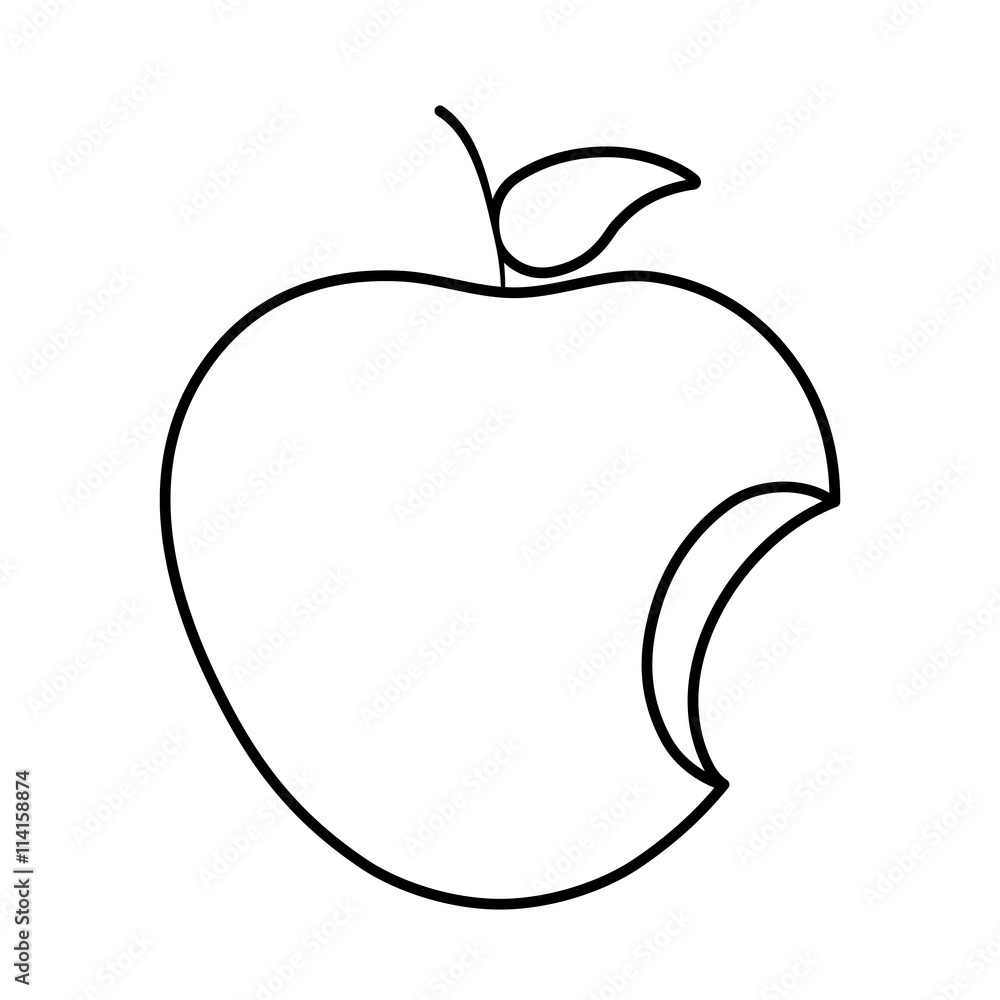 Fototapeta premium apple icon. fruit design. Vector graphic