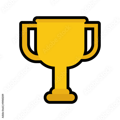 Trophy icon. Winner design. Vector graphic