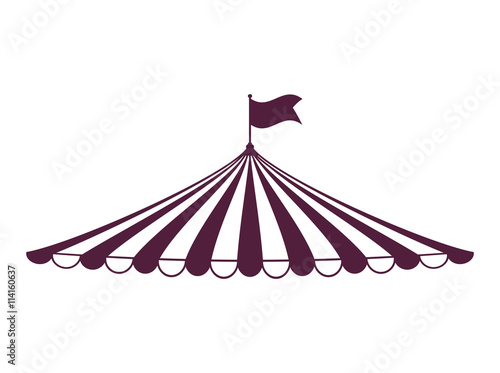 tent icon. Circus and carnival design. Vector graphic