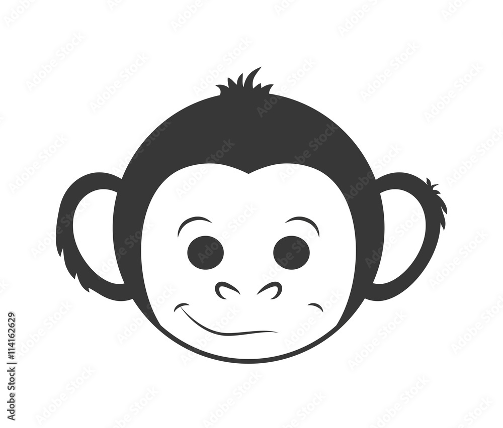 monkey icon. Animal design. Vector graphic monkey icon. Animal design. Vector graphic