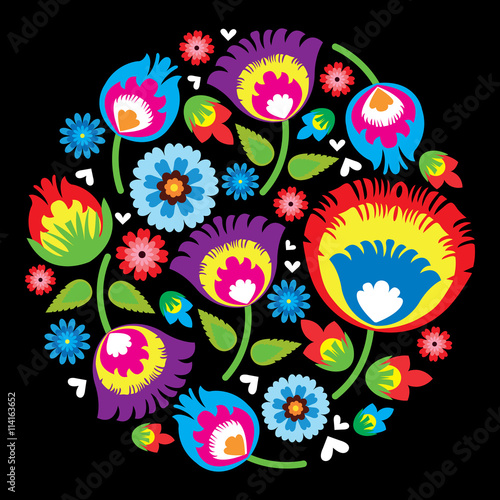 Plakat kwiat kolorowy charakterystyczny tradycja element