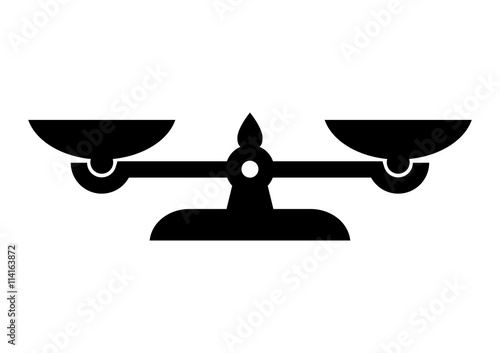 Black scale vector icon on white background