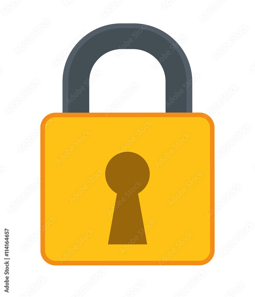padlock icon. Security and warning design. vector graphic padlock icon. Security and warning design. vector graphic
