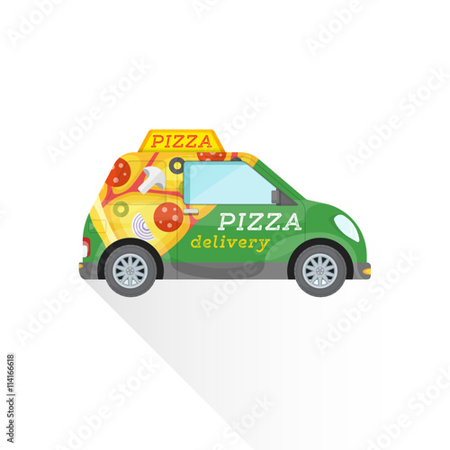 pizza fast delivery mini car.