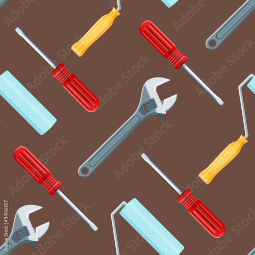 house remodel tools seamless pattern.