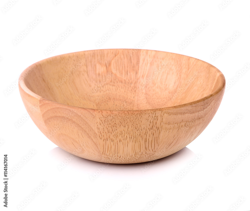 wood bowl on white background wood bowl on white background