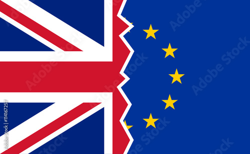 Brexit UK EU referendum flags