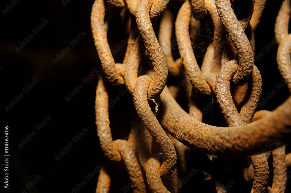 Closeup of Rusty chains Closeup of Rusty chains