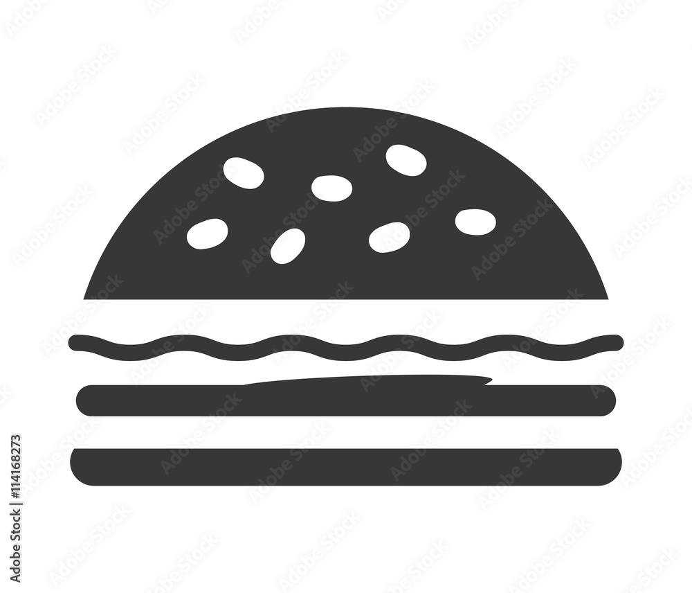 Hamburger icon. Fast food design. vector graphic Hamburger icon. Fast food design. vector graphic