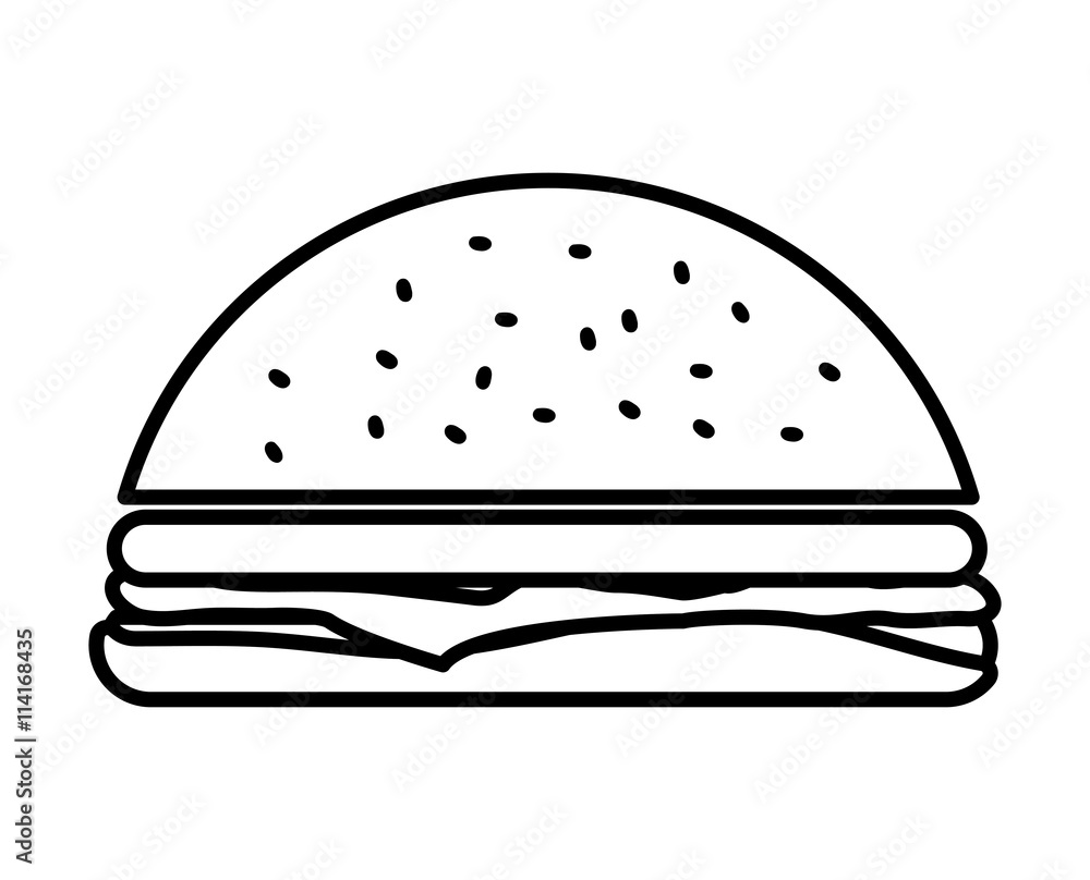 Hamburger icon. Fast food design. vector graphic Hamburger icon. Fast food design. vector graphic
