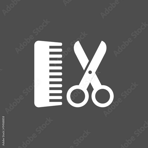 Iconos de peluquería. Peine y tijeras