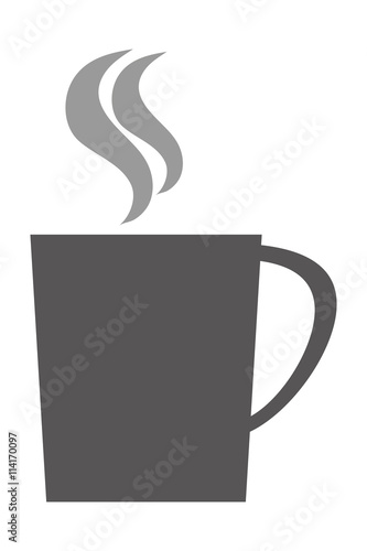 hot cup silhouette , vector illustration