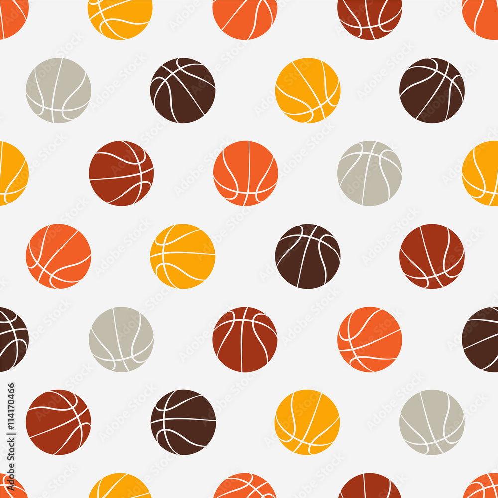 Seamless pattern - basketball