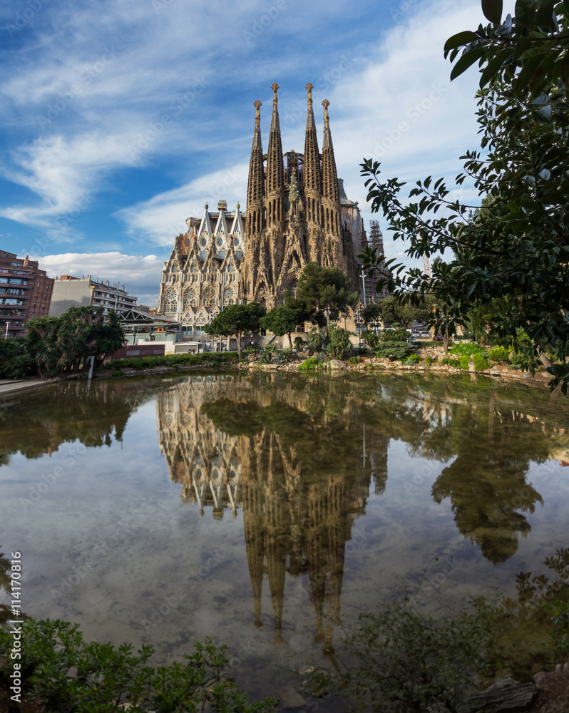 BARCELONA, SPAIN - April 2013 10: La Sagrada Familia - the impre