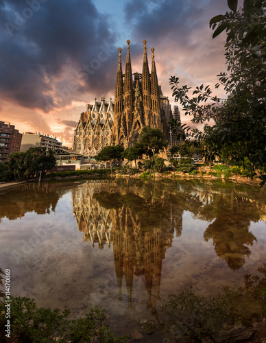 BARCELONA, SPAIN - April 2013 10: La Sagrada Familia - the impre