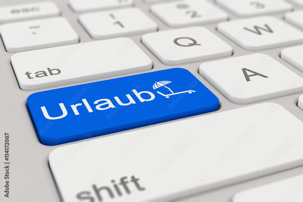 Tastatur - Urlaub - blau