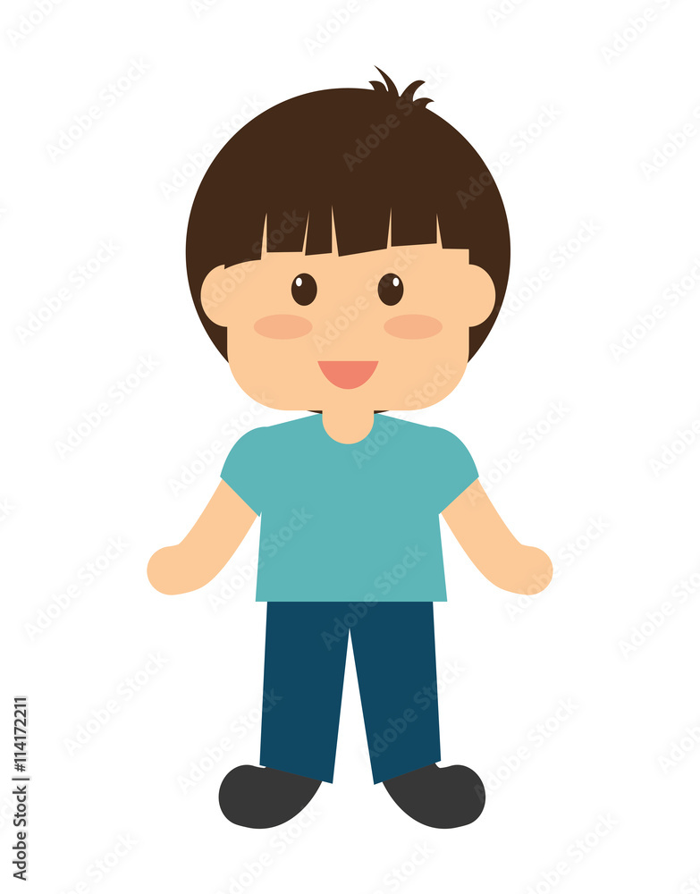 little boy icon. Kid design. vector graphic