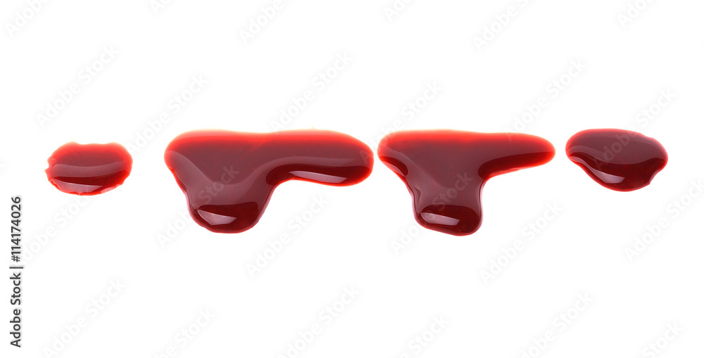 drop of blood isolated on white background drop of blood isolated on white background