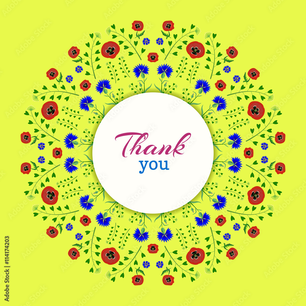 Thank you.Bright Floral Wreath.