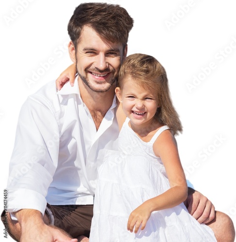 Happy father and child.