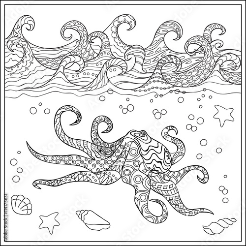 Octopus in the ocean