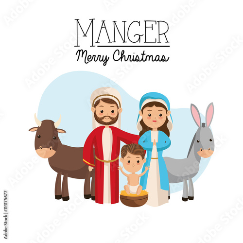 Manger icon. Merry Christmas design. Vector graphic
