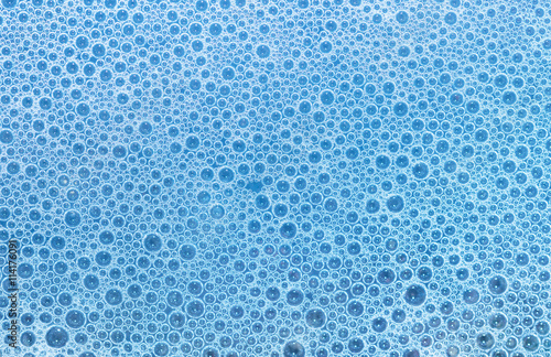 detergent foam bubble with blue tone for background