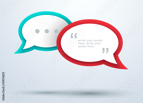 Speech Bubbles Overlapping With 3d Shadows Design B