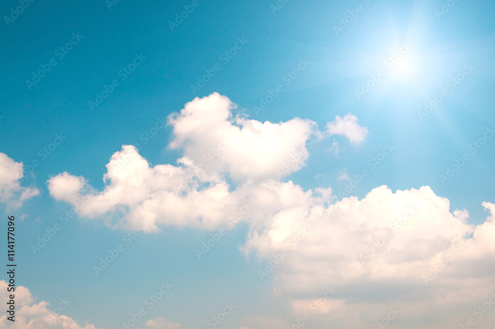 Abstract background of blue sky and clouds Abstract background of blue sky and clouds