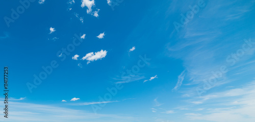 blue sky with small clouds