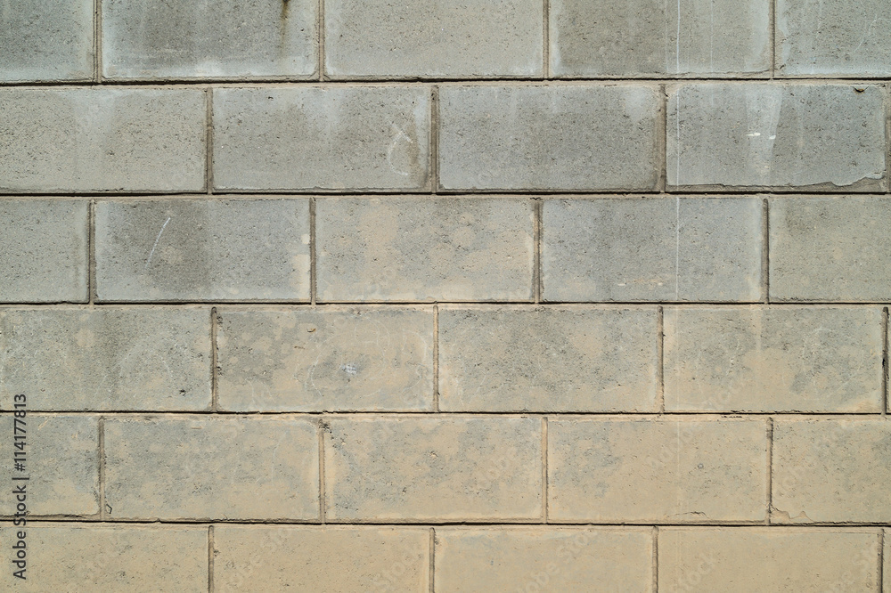 Naklejka premium The wall of cinder block