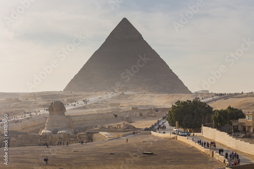 Egypt. Cairo - Giza. General view of pyramids photo