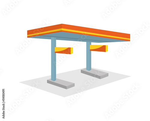 station icon. Gasoline design. vector graphic