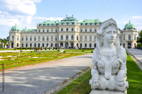 Sphinx in front of Upper Belvedere Palace in Vienna, Austria